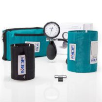 MDF® Bravata® Palm Aneroid Sphygmomanometer - Professional Blood Pressure Monitor with Adult & Pediatric Cuff Size Included - Teal - Product-Warranty & Free-Parts-For-Life (MDF848XPD-16)