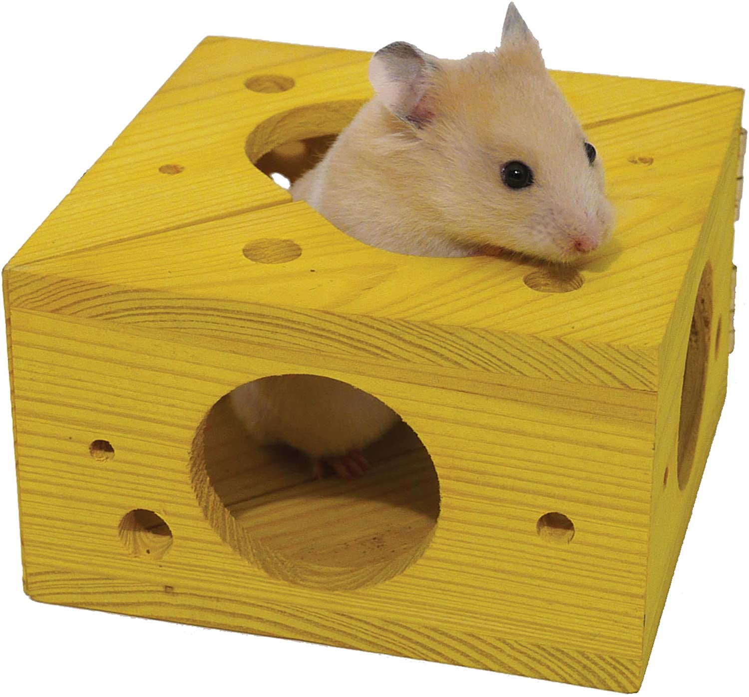 Rosewood Boredom Breaker Sleep-n-Play Cheese, Activity Toy for Small Animals, Yellow