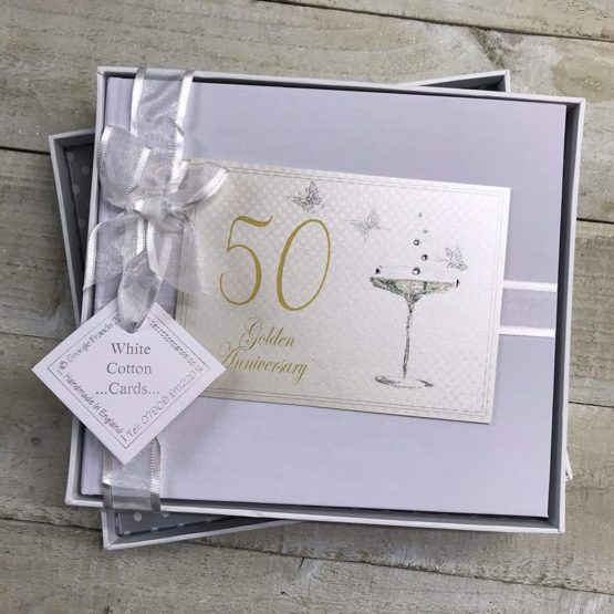 50th Golden Anniversary, Mini Photo Album, Champagne Glasses - Image 4