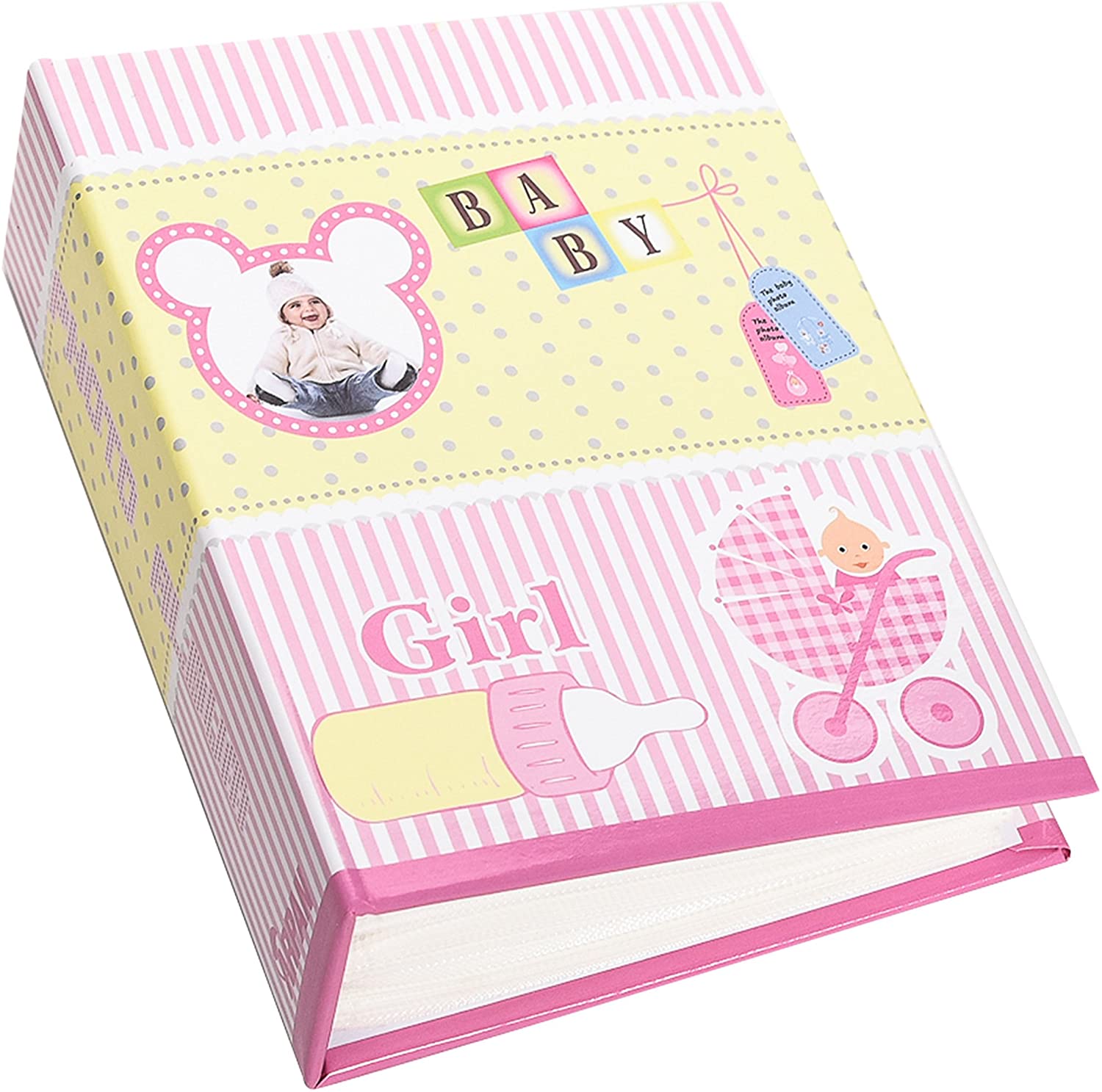 ARPAN Small Baby Photo Album 6x4 100 Photos, Slip In Photo Album with PVC Dust Jacket (Pink), 17cm x 3cm x 13cm Approx - Image 2
