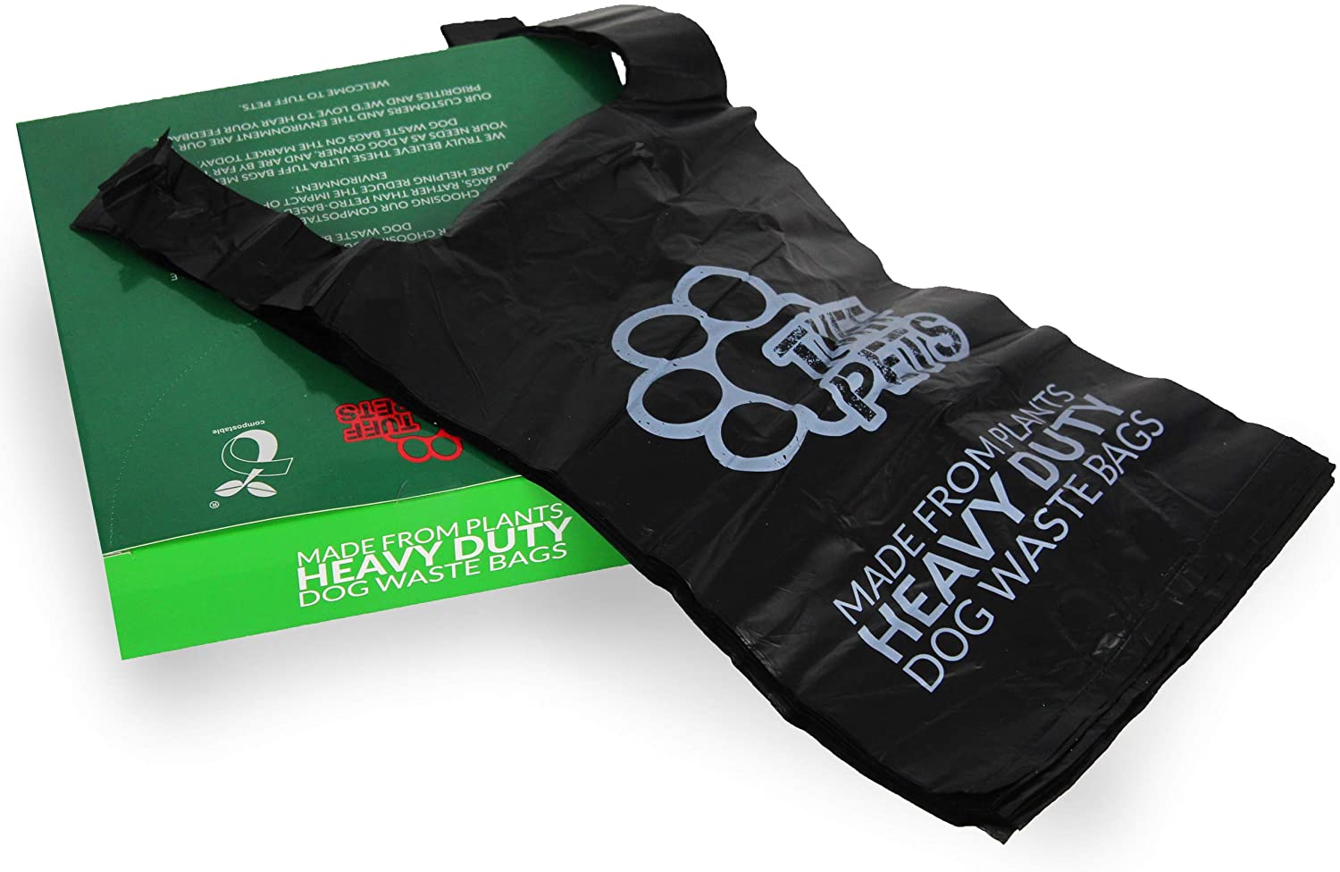 Tuff Pets Biodegradable Dog Poo Bags With Handles, Heavy Duty Dog Bags, 12 Premium Compostable Dogs Poop Bag Rolls - Image 4
