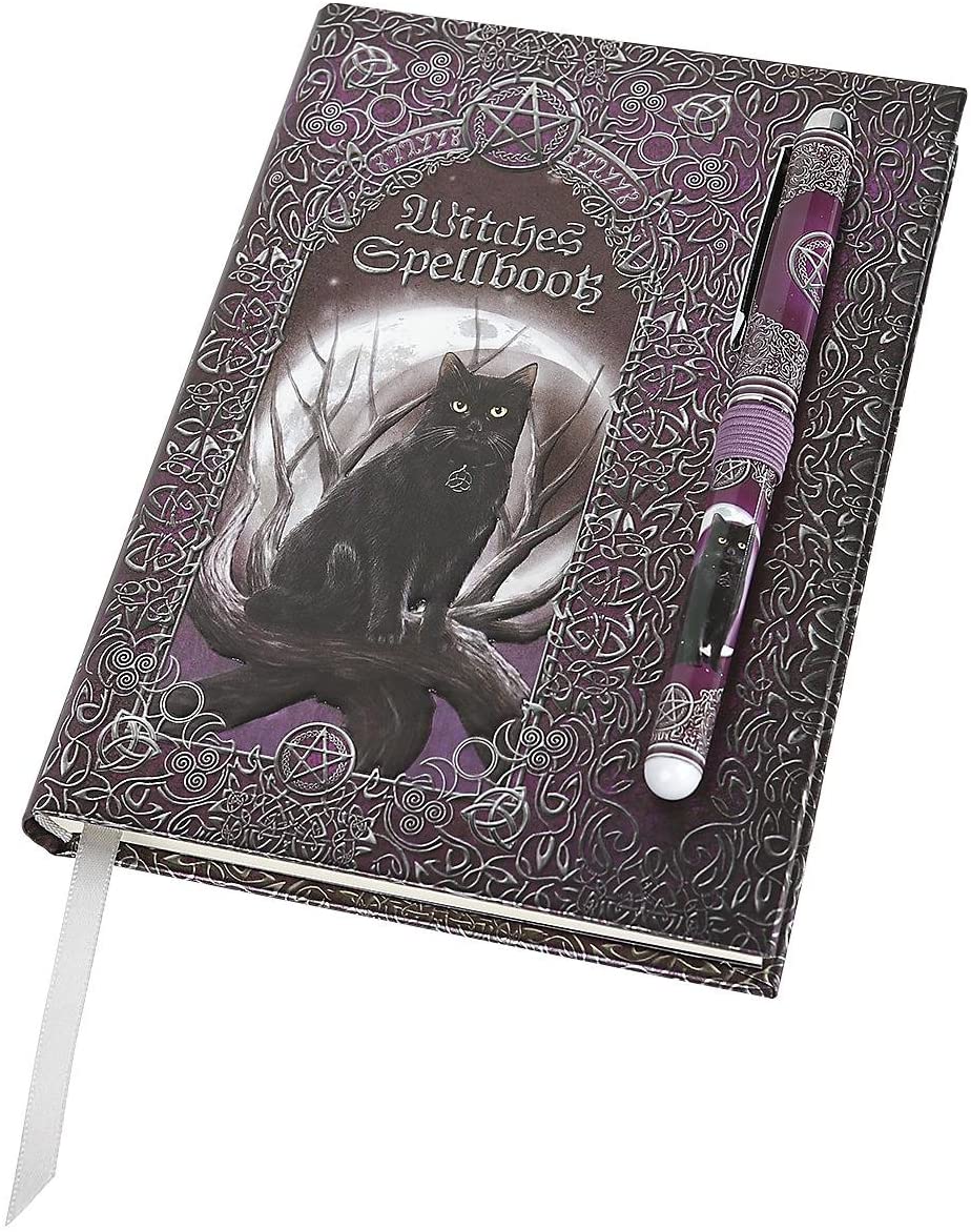 Nemesis Now Witches Spell Book with Pen Journal 18cm Purple, A5