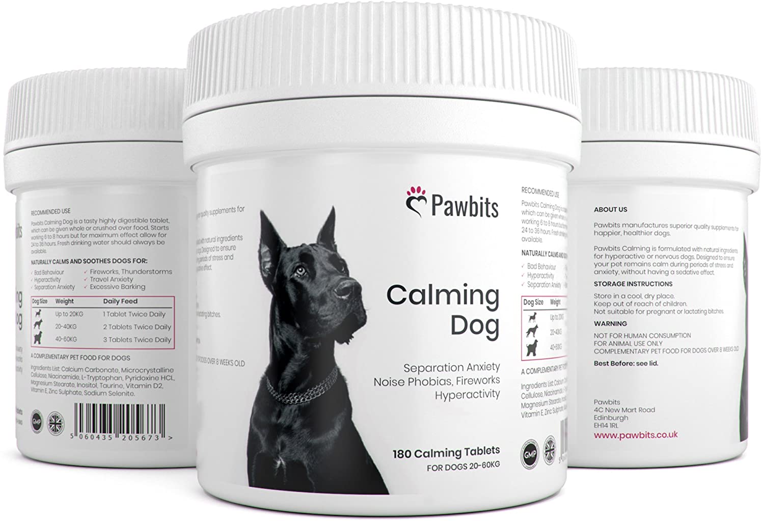 180 Pawbits Calming Tablets Supplement for Anxious & Hyperactive Dogs Calms Relaxes & Non-Sedative Dog Calming Tablets Fireworks - Image 4