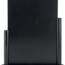 Securit 21 x 30cm Lacquered Finish Elegant Large Table Top Menu Chalk Board - Black