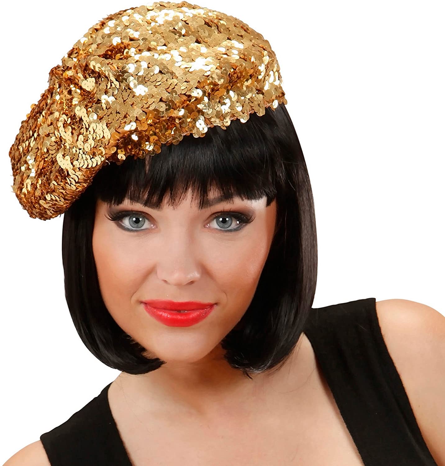 Sequin Basco - Gold Disguise Hats Caps & Headwear for Fancy Dress Costumes Accessory - Image 3