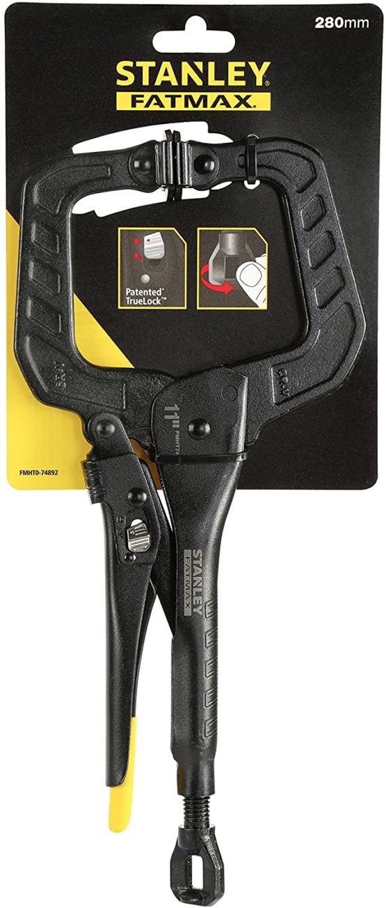 STANLEY FMHT0-74892 280 mm C-Clamp Fatmax Locking Mole Grip Swivel Pads - Black - Image 3