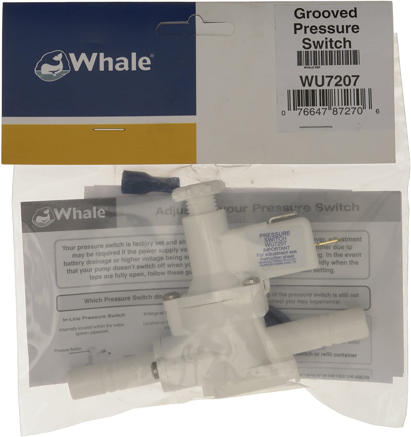 Whale WU7207 Pressure Switch, White - Image 2