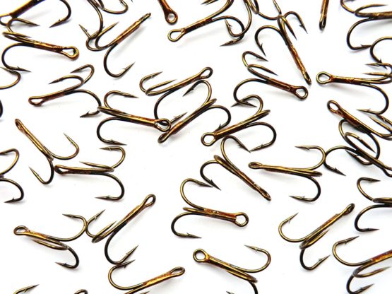 Bronze Treble Hooks, Size 6, Pack of 50 Ideal for Pike, Zander, Perch, Sea Fishing, Lures, etc
