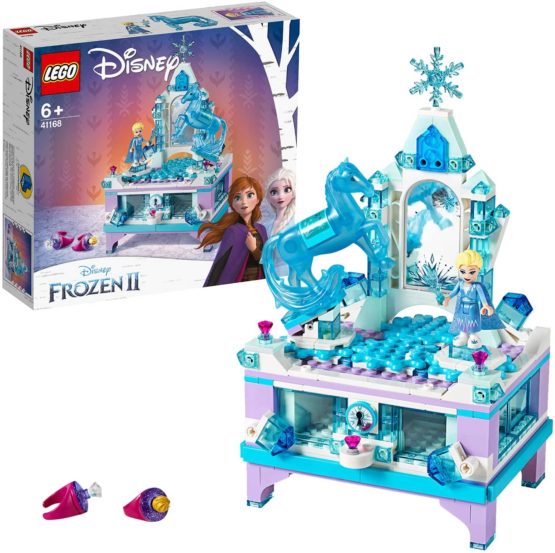 LEGO 41168 Disney Frozen 2 Elsa's Jewellery Box Creation with Princess Elsa Mini Doll and Nokk Figure, Lockable Drawer, Mirror and Spinner Turntable, Collectable Toy for Kids
