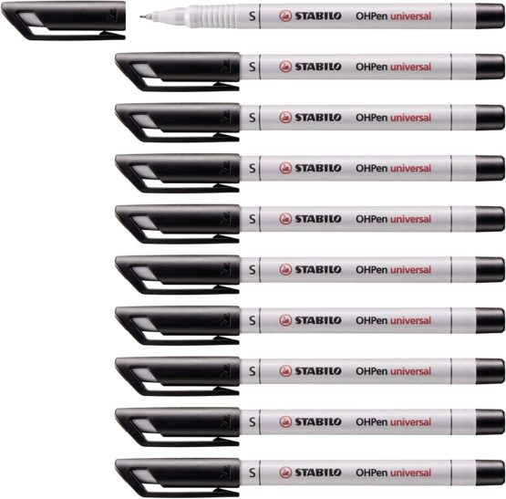 OHP Pen - STABILO OHP Pen Soluble Superfine Box of 10 Black