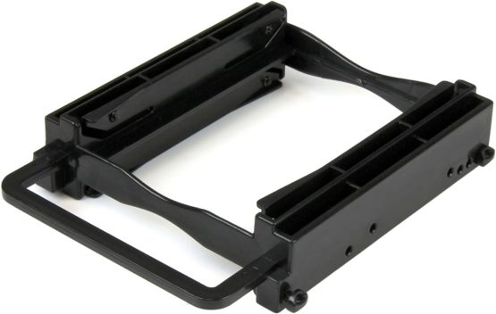 StarTech Dual 2.5" SSD/HDD Mounting Bracket for 3.5” Drive Bay - Tool-Less Installation - 2-Drive Adapter Bracket for Desktop Computer (BRACKET225PT) , Black - Image 2