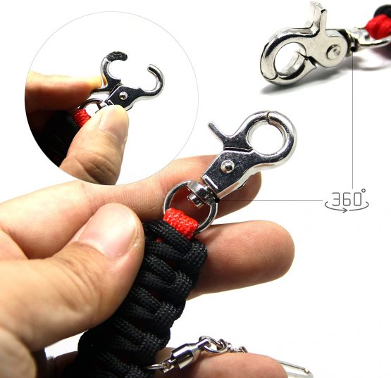 SAMSFX 550 Paracord Fly Fishing Lanyard with Ball Bearing Swivel Coastlock Snap - Image 3