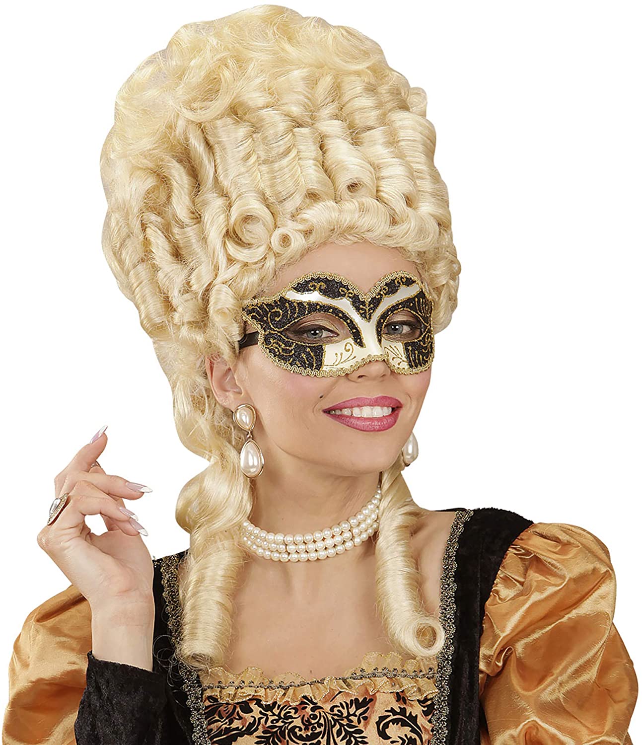 WIDMANN 04695, Duchess Mask With Glitter, Adult Woman, Venetian Carnival, Eighteenth, Nineteenth Century, Theme Parties - Image 3