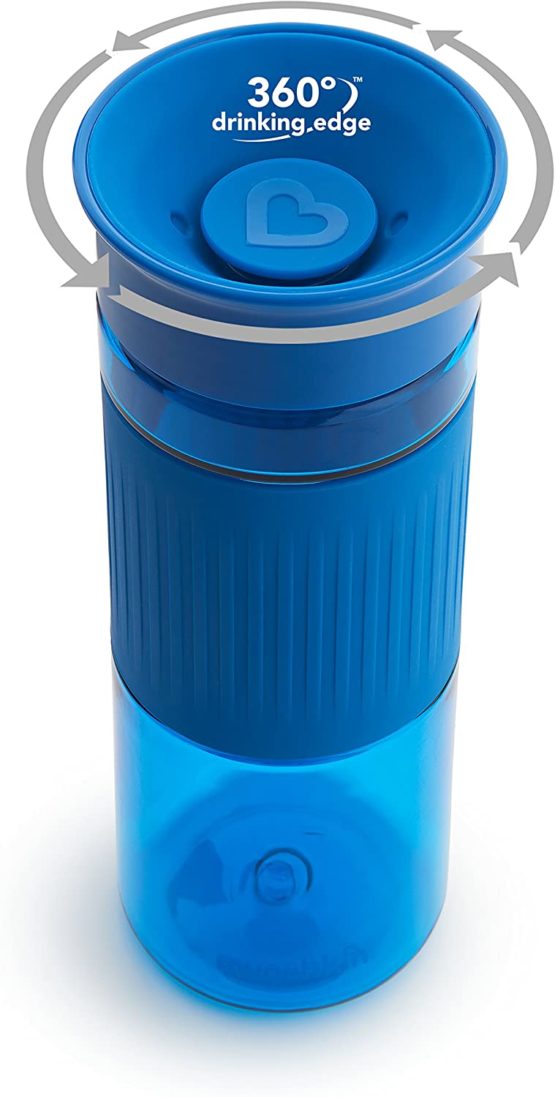Munchkin Miracle 360 Cup Parent and Kid Set, 24 and 10 oz, Blue, 2 Pack - Image 2