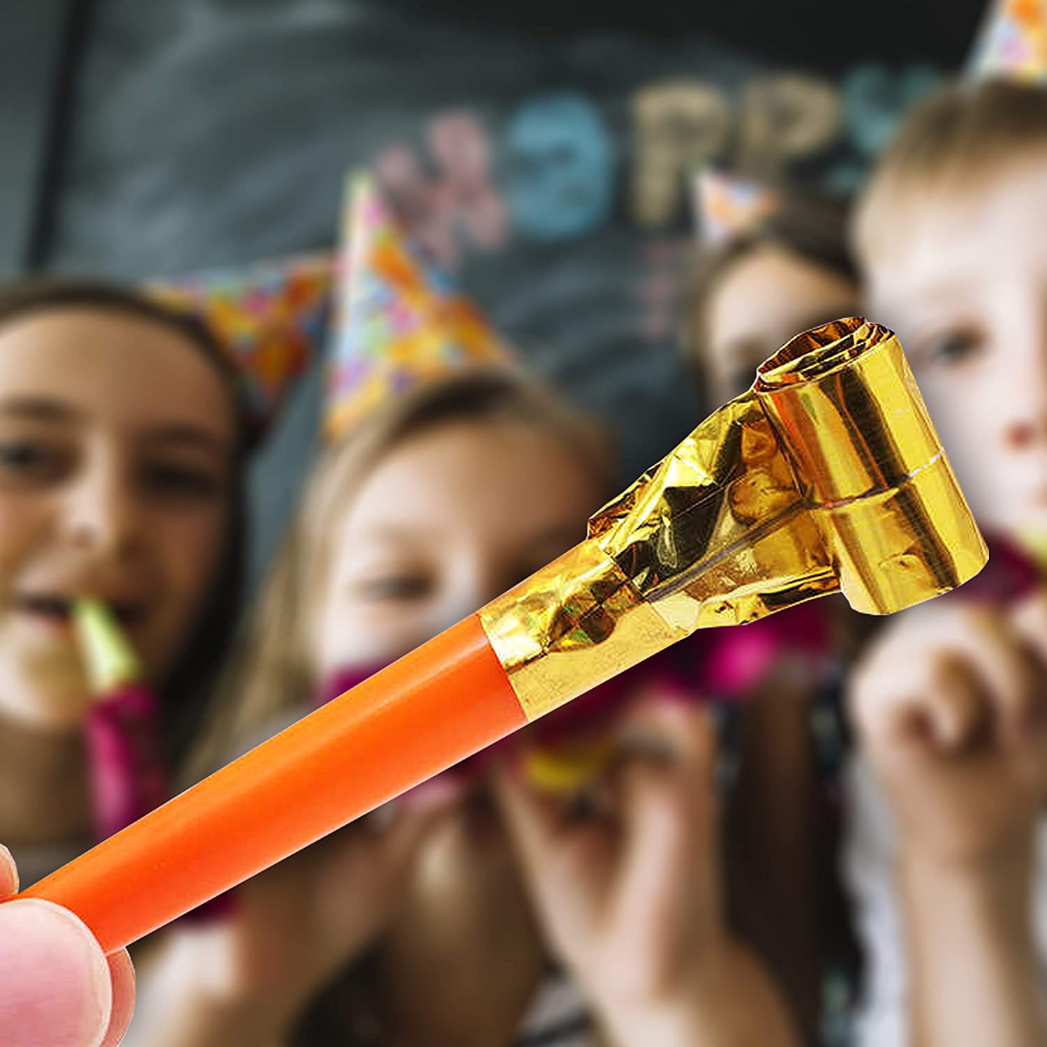 SOL 40pk Party Blowers for Party Bags Fillers for Kids Assorted Colours Party Blowers - Image 4