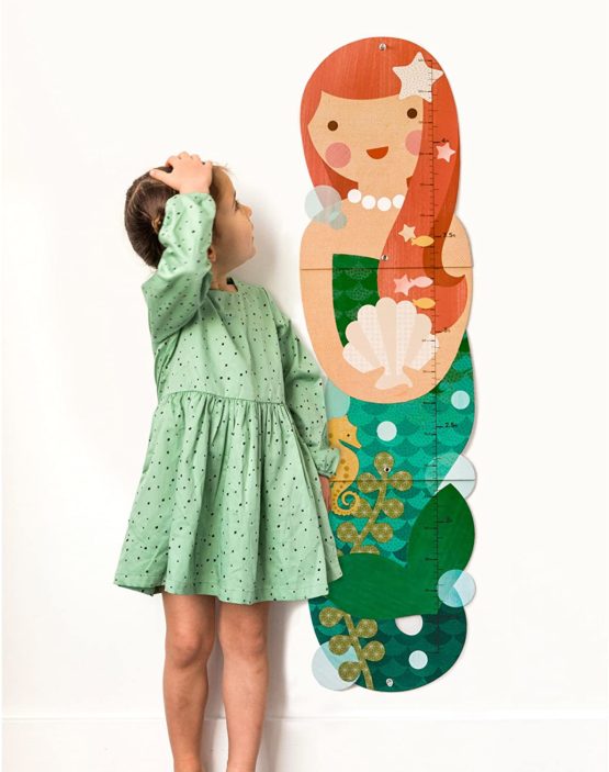 Petit Collage Folding Growth Chart | Mermaid - Image 3