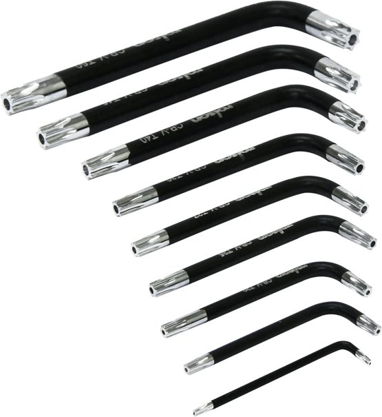 Rolson 40373 9 Piece Short Arm Star Key Set