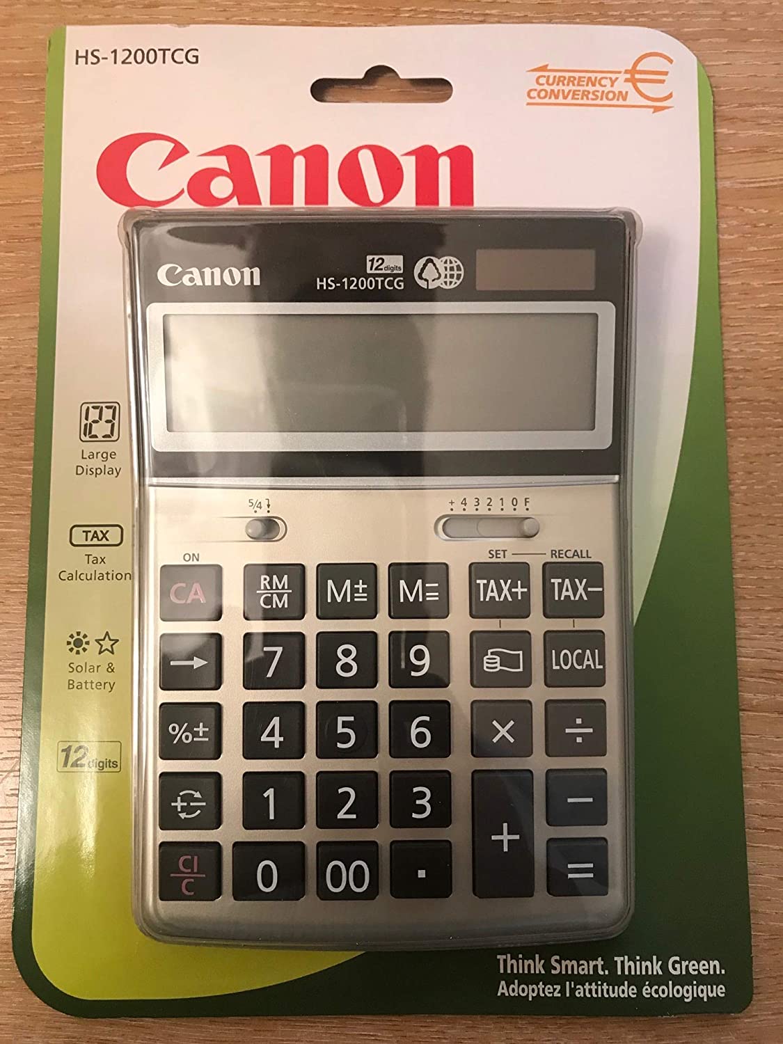 Canon HS1200TCG 12Digit Large LCD Display Desktop Calculator BigaMart