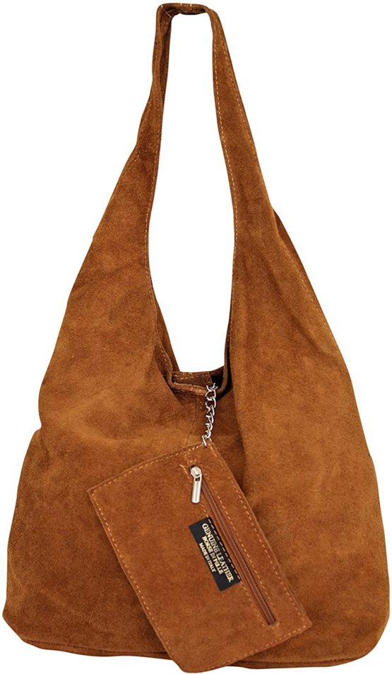 Ambra women’s suede handbag, shoulder bag, leather bag, shopper bag, WL818 - Image 3