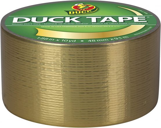Duck Tape Solid Colours Gold. Repair, craft, personalise, decorate and educate - 48mm X 9.1M - Image 2