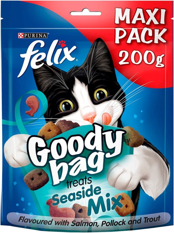 Felix Goody Bag Cat Treats Seaside Mix 200g (Pack of 5)