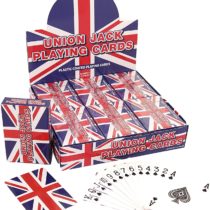 Henbrandt Union Jack Plastic Coated Playing Cards Classic 52 Card Deck for Family Games Poker Nights Casino and Vegas Style Parties
