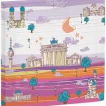 Eiffel Baby Germany Canvas 27 x 27 cm Mauve/Orange