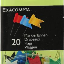 Exacompta Flag Pins, 16 mm - Assorted Colours, Pack of 20
