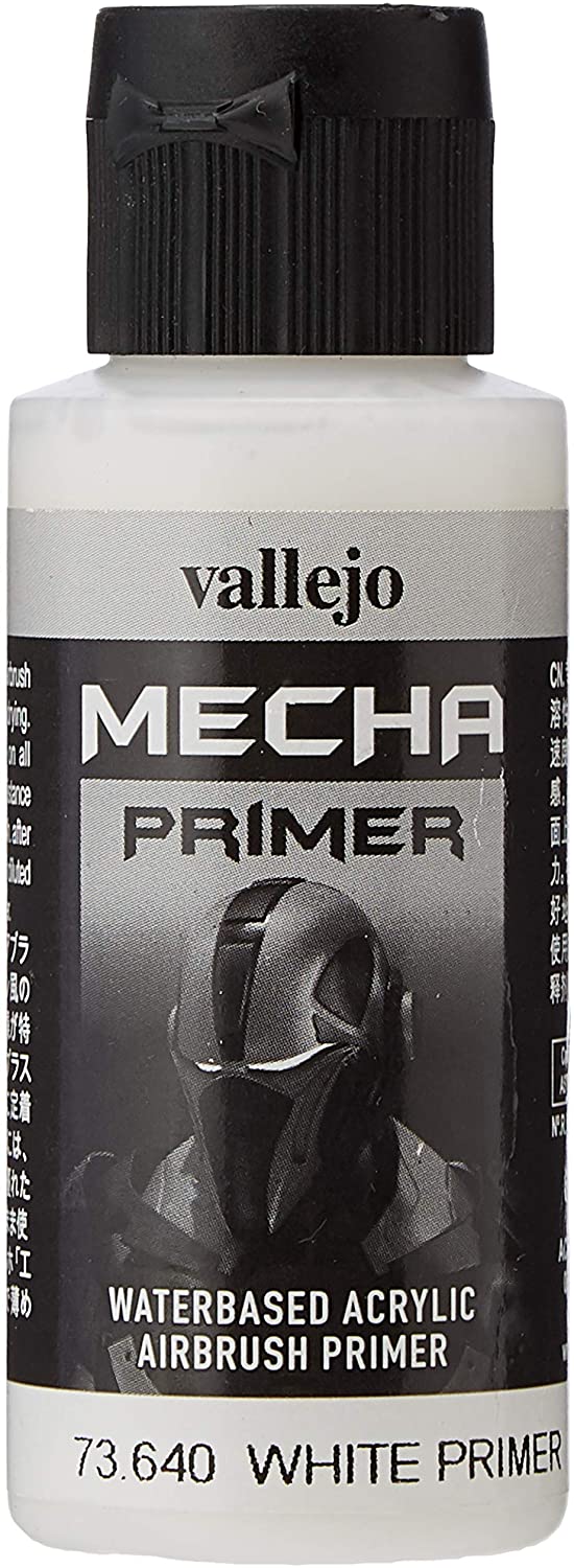 Vallejo 60 ml "AV Mecha Color" Acrylic Airbrush Colour - White Primer, 60 ml (Pack of 1)
