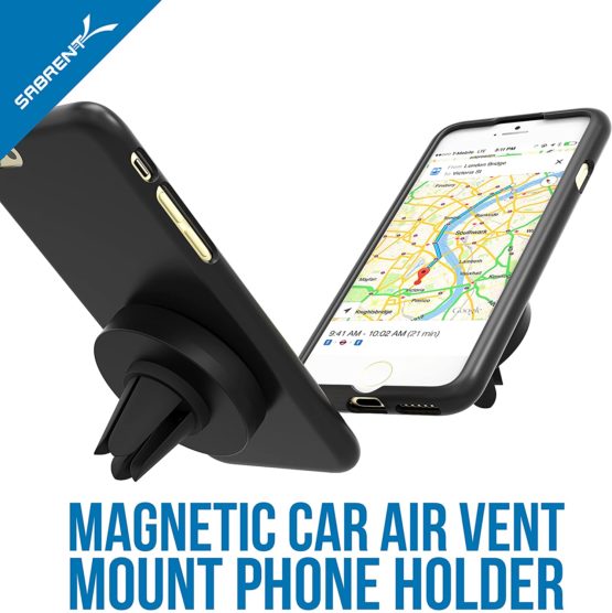 Sabrent Air Vent Magnetic Universal Car Mount Holder for most Smartphones devices (CM-MGHB) - Image 2