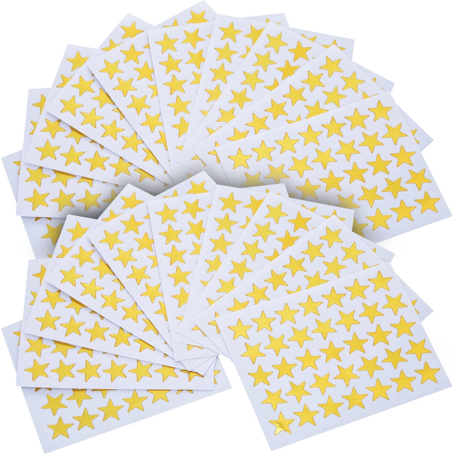 Gold Star Stickers 1750 Count SelfAdhesive Stickers Stars BigaMart