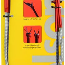 Rolson 60365, LED Claw and Magnetic Pick Up Tool, Red