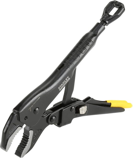 STANLEY FMHT0-75409 Fatmax Locking Mole Grip 180mm Curve Jaw Pliers, Black - Image 2