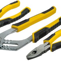 STANLEY 3 Piece Control Grip Plier Set, Groove Joint/Combination/Diagonal