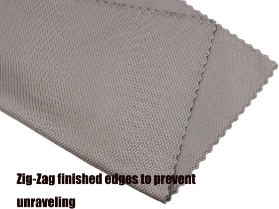 HIDMD Microfibre Cleaning Cloths Microfiber Lint free Cloths Towels Polishing Cloths for Dishes Glasses Car Windows Mirrors Screen TV Tablets Camera Grey 6PCS 30CM X 40CM - Image 4