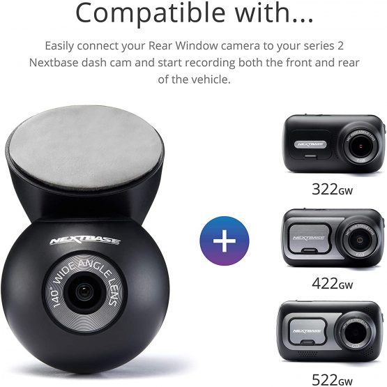 Nextbase 322GW Dash Cam Front and Rear Camera- Full 1080p/60fps HD In Car Camera- WiFi Bluetooth GPS- SOS Emergency Response, Intelligent Parking Mode, G-Sensor- 280° / 360 Dual 6 Lane Wide Recording - Image 3