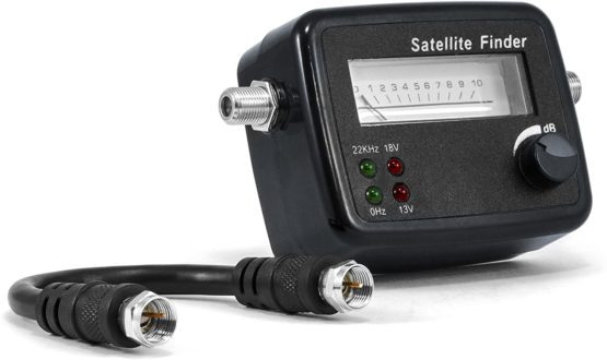 CSL sat-finder satellite finder with level display - pointer display measuring device with signal sound - HD-capable - for optimal positioning of satellite antennas digital satellite systems