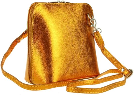 Girly HandBags Metallic Genuine Leather Cross Body Shoulder Bag - Image 2