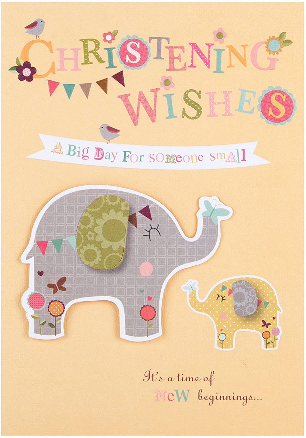 Hallmark Christening Card ‘New Beginnings’ Medium BigaMart