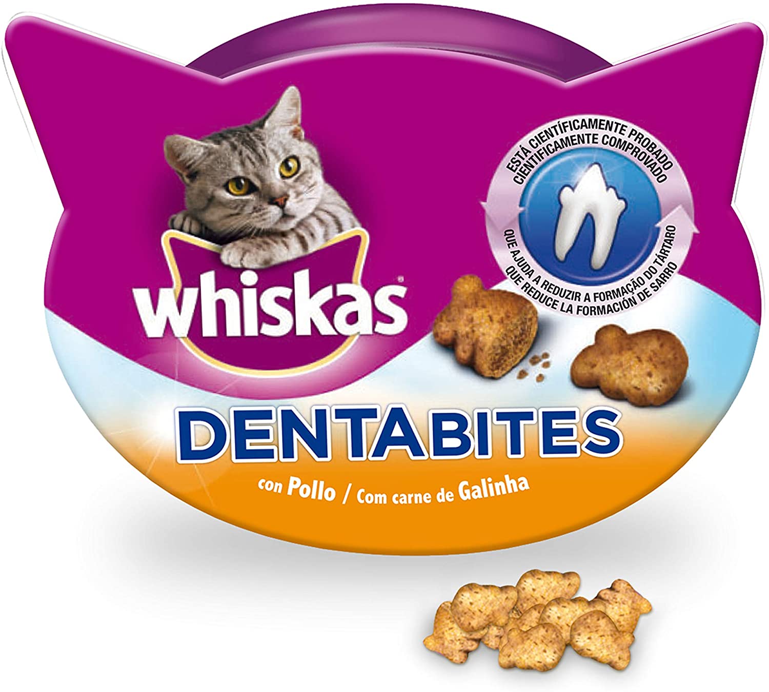 Whiskas Dentabites Cat Snack, Chicken, Pack of 8 (8 x 40 g), 40 g (Pack of 8) - Image 2