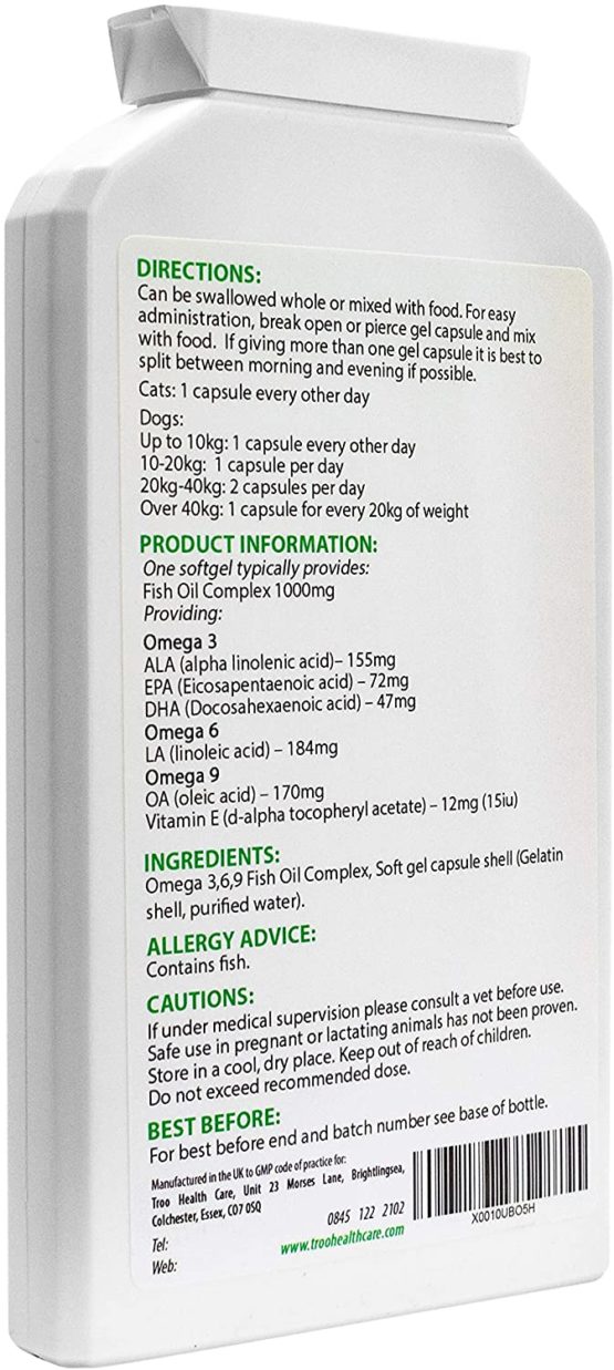 Omega 369 Pet Perfect Omega Fish Oil - for Dogs and Cats - 1000mg 120 Capsules | Daily Omega 3 6 9 Supplement for Pets | UK Manufactured to GMP Standards - Image 2