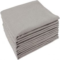 HIDMD Microfibre Cleaning Cloths Microfiber Lint free Cloths Towels Polishing Cloths for Dishes Glasses Car Windows Mirrors Screen TV Tablets Camera Grey 6PCS 30CM X 40CM