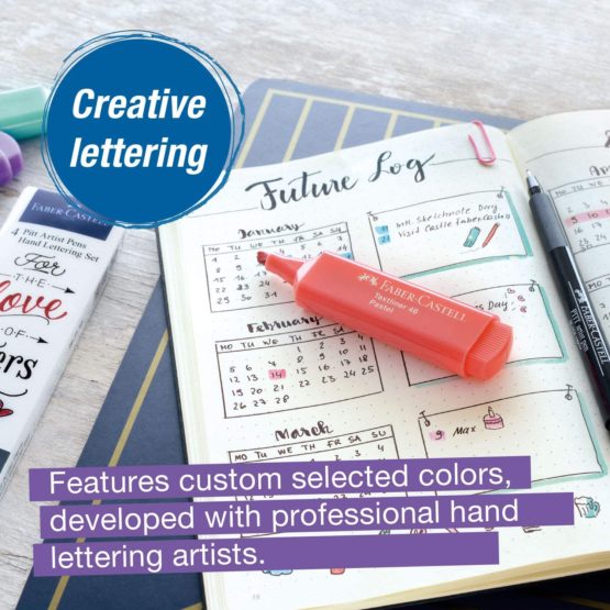 Faber-Castell"Love and Letters Pitt" Hand-Lettering Pen (Pack of 4) - Image 2