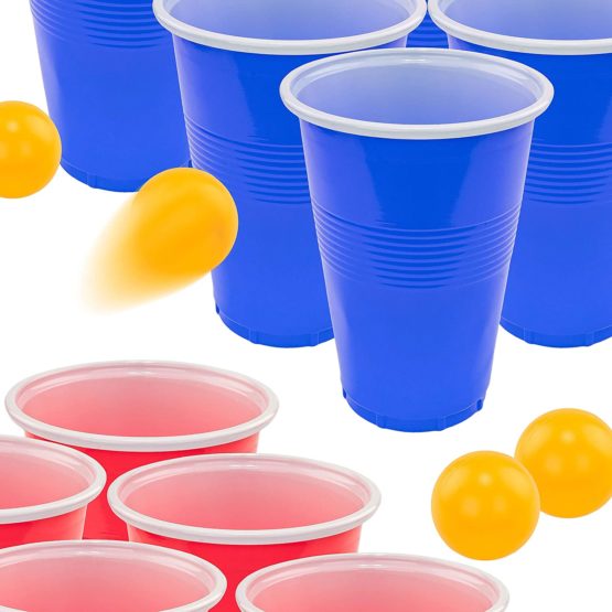 Fairly Odd Novelties Beer Pong Set, Red Cups and Ping Pong Balls. - Image 2