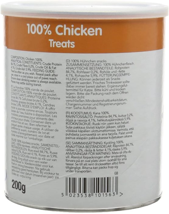 thrive Cat 100% Chicken Treats Maxitube, 200g - Image 3