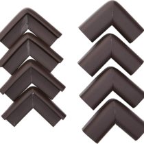 AKORD Baby Safety Corner Protectors for Desk Table, Dark Brown