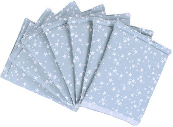 babybay babynest Ultrafresh Piqué Suitable for Model Maxi, Boxspring, Comfort, Midi and Comfort Plus, Azure Stars White
