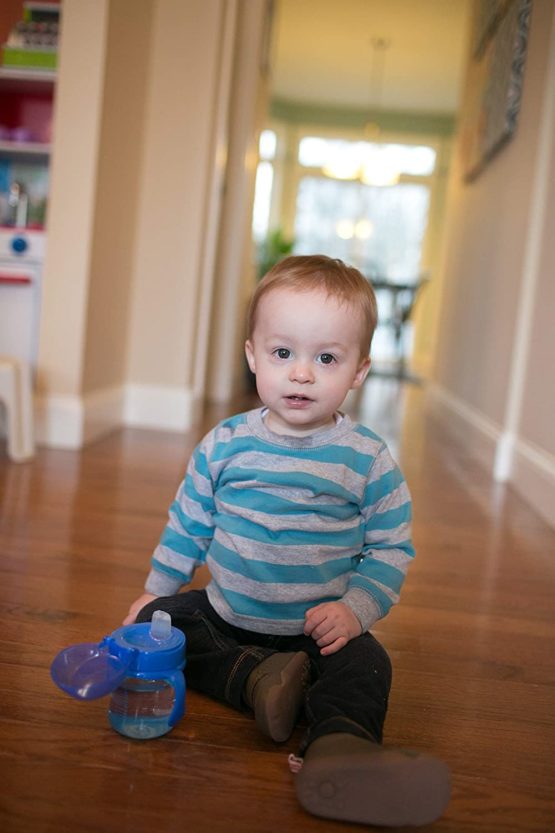 Dr Brown's Soft Spout Toddler Cup with Handles, Blue - Image 4