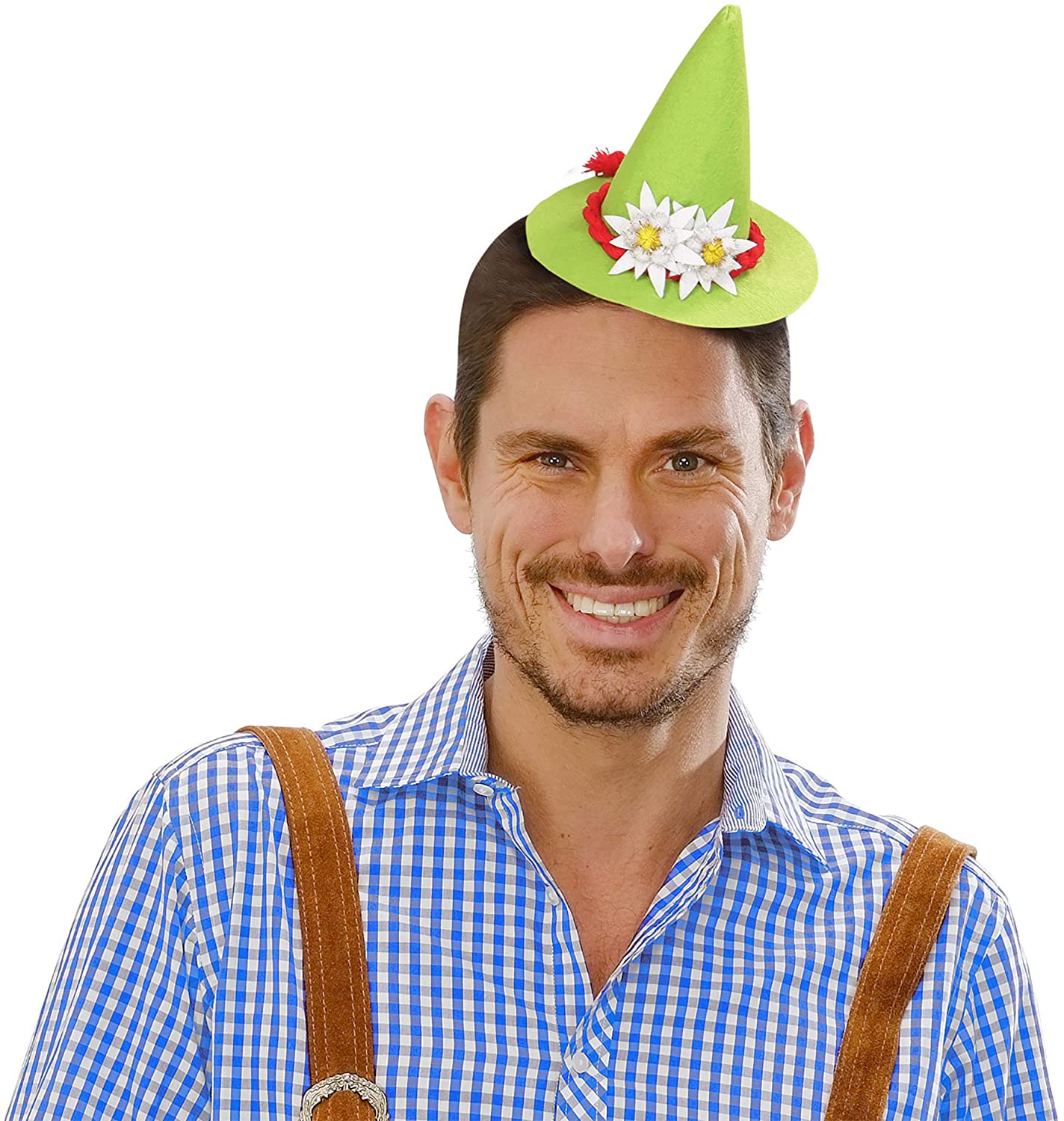 Widmann ? Bavarian Mini Hat with Edelweiss Green - Image 4