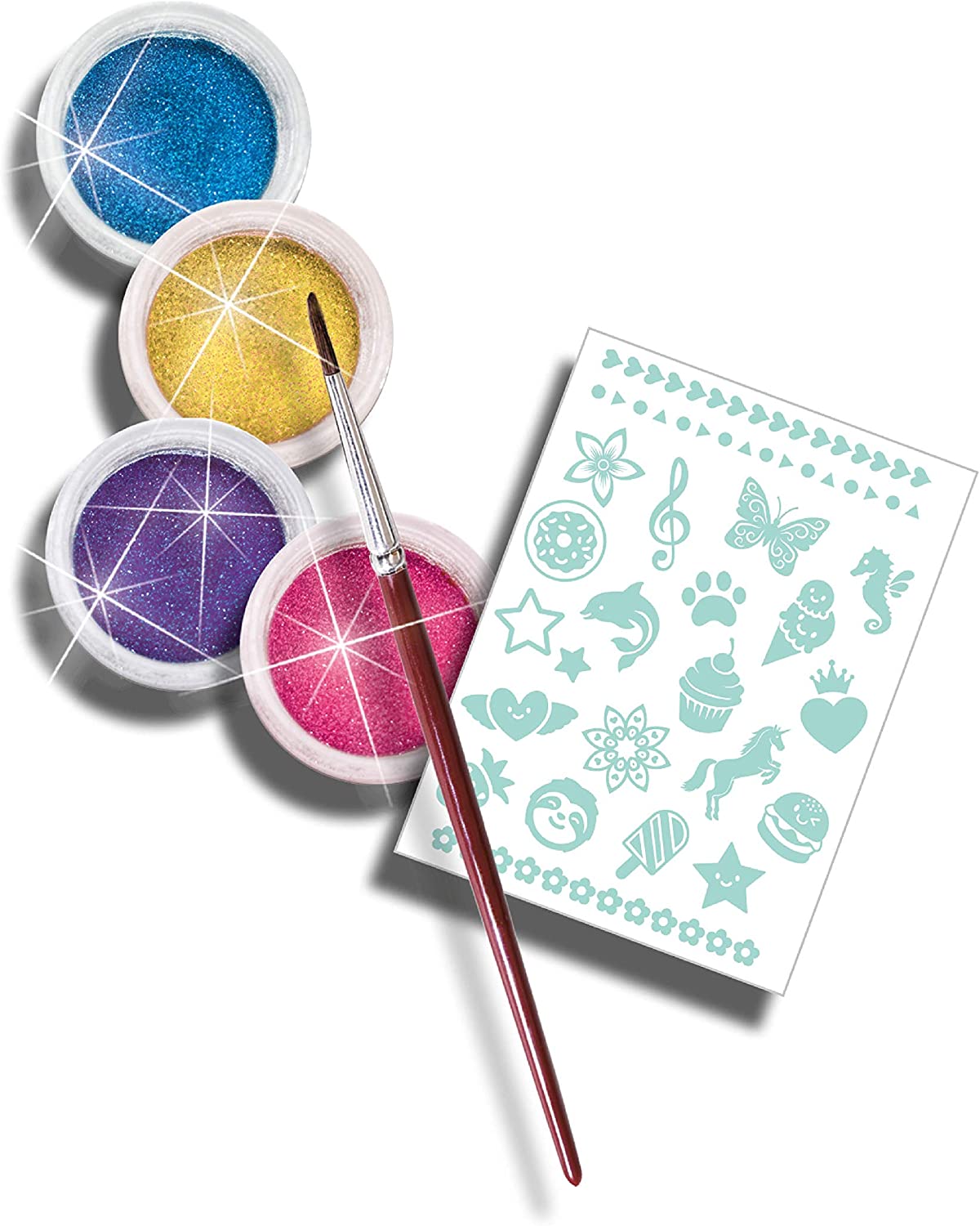 SES Creative 14142 Fashion Glitter Tattoos, Diverse Colours, Small - Image 3